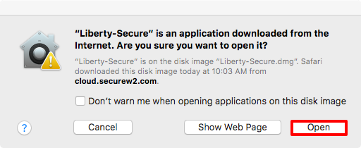 Image - Allow Liberty-Secure to open